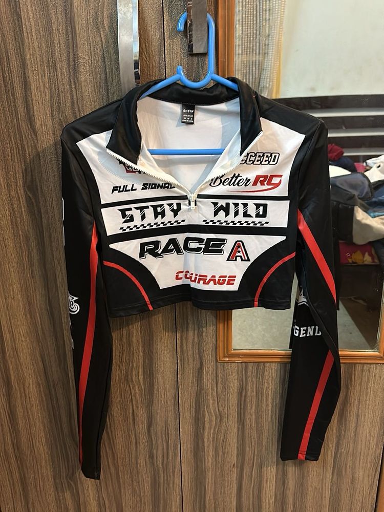 Racer Style Crop Top