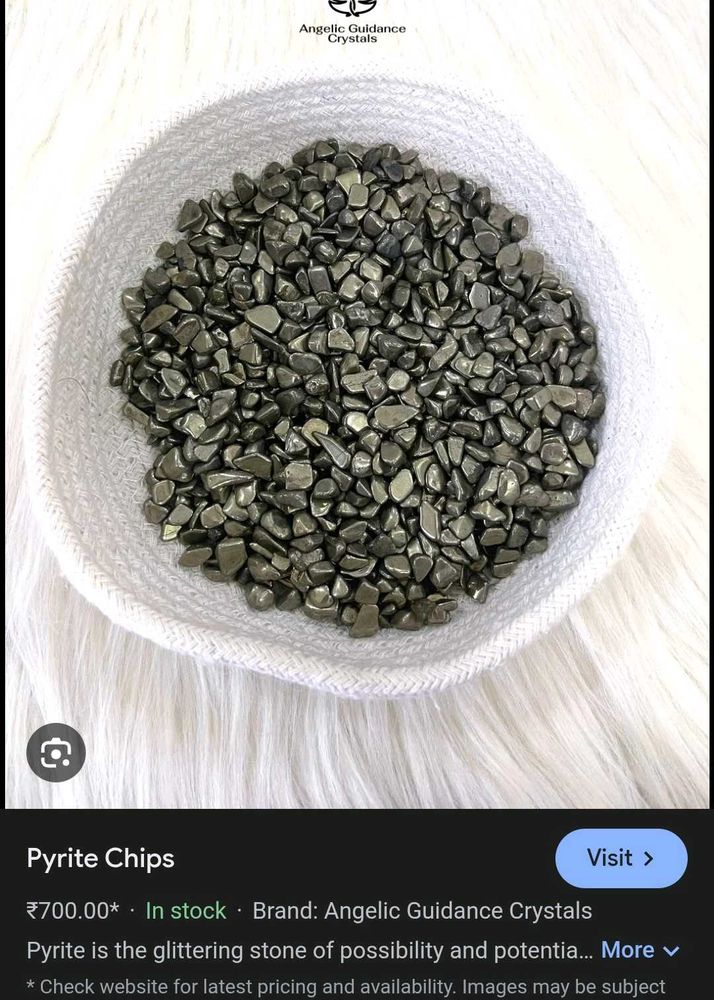 pyrite stone chips money magnet 40 gm