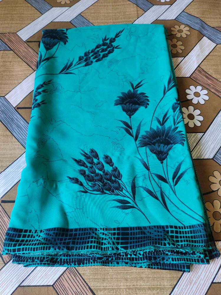 Elegant Floral Print Saree