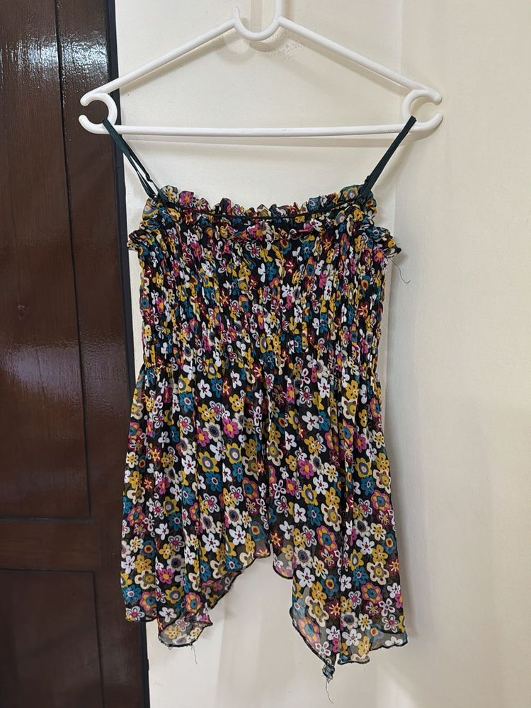 Spaghetti Peplum Top