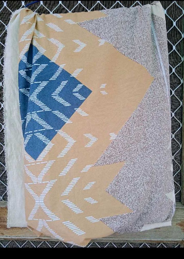 Geometric Patterned Fabric Piece