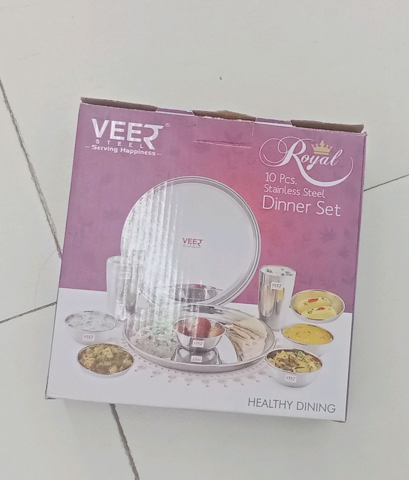 Veer Royal 10pcs Stainless Steel Dinner Set