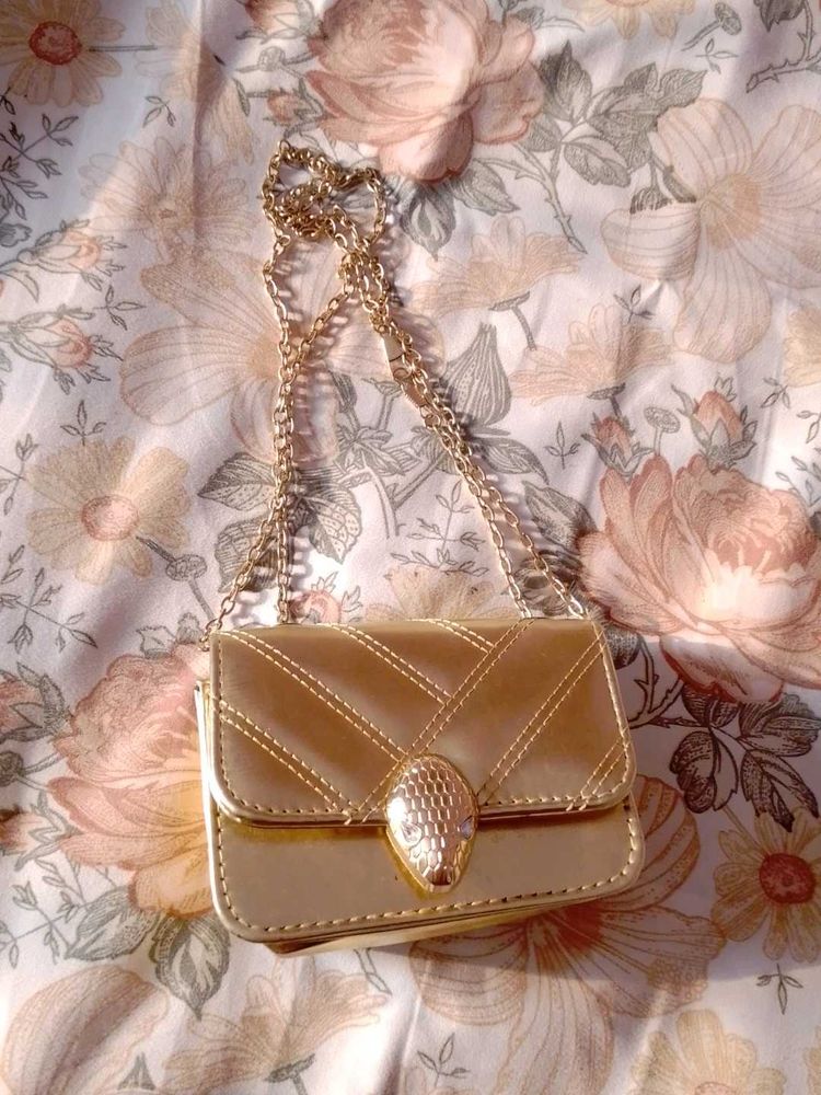 Gold Chain Clutch