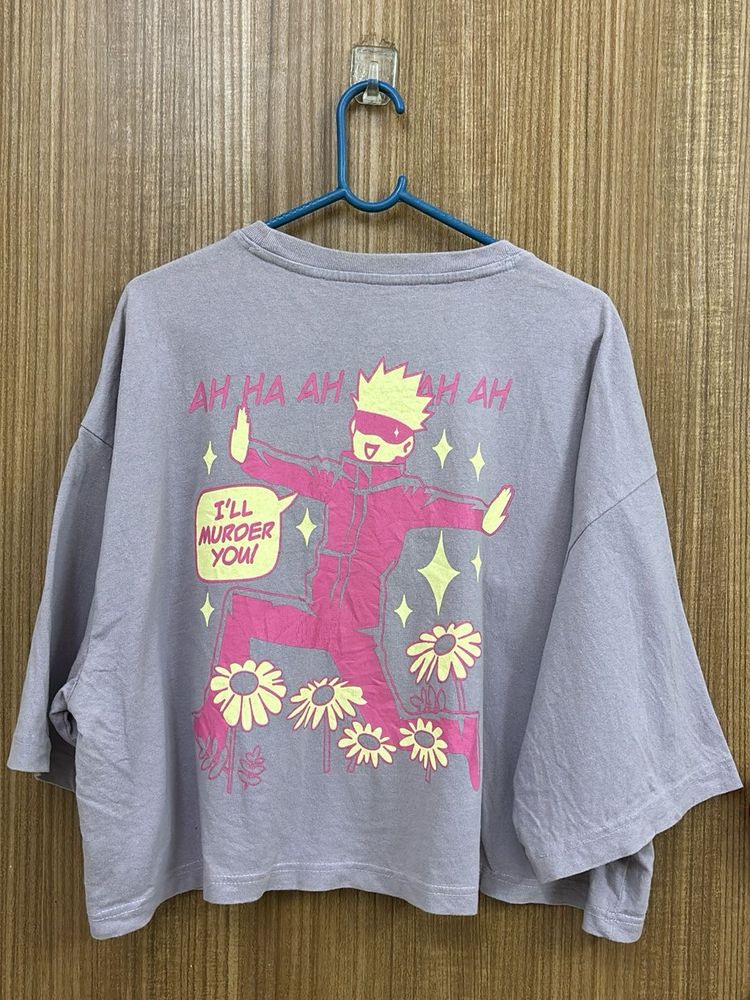Gojo Anime Graphic Print Tee