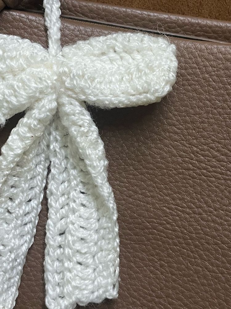 Crochet Bow Bag Charm
