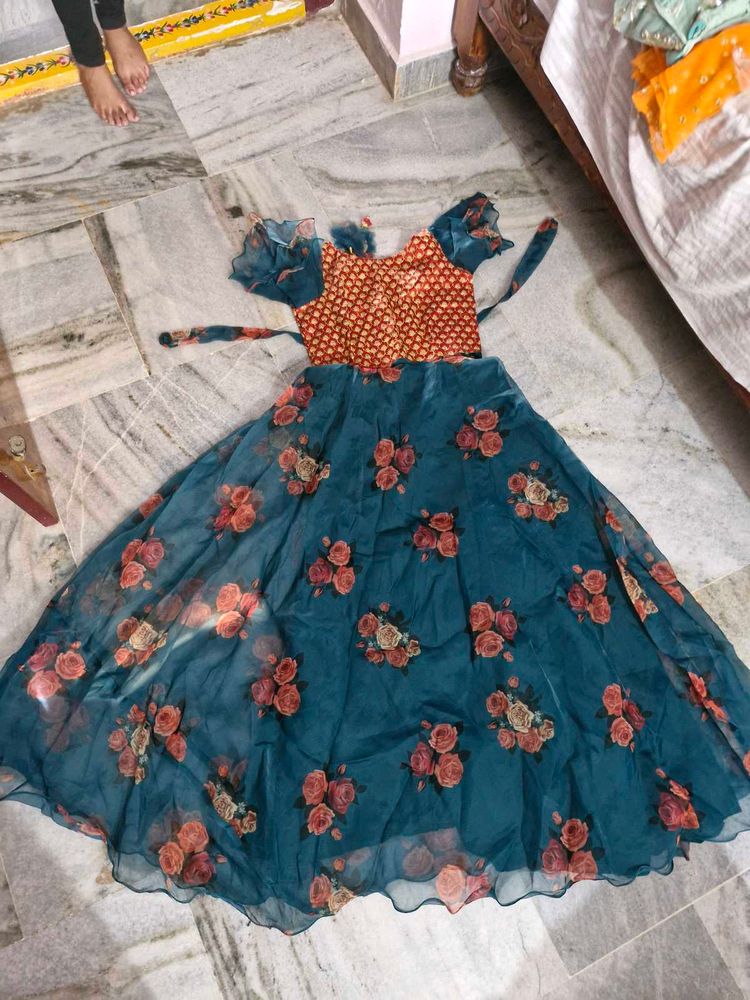 organza party wear frock