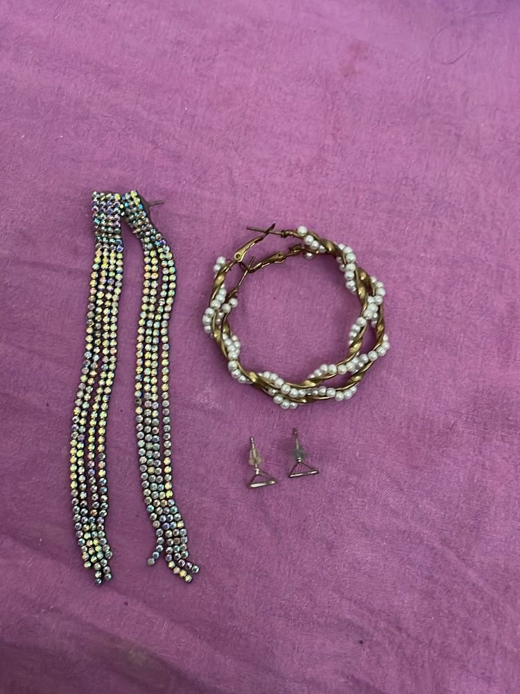 Three Combo Of Party Wear Earrings