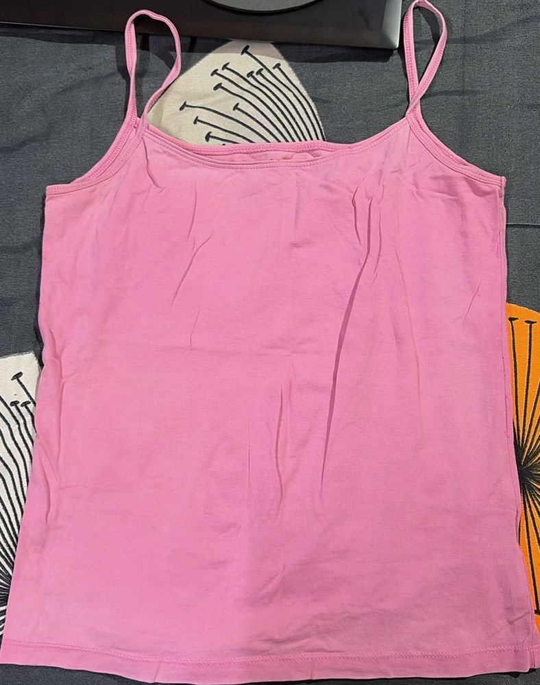 Pink Sleeveless Tank Top