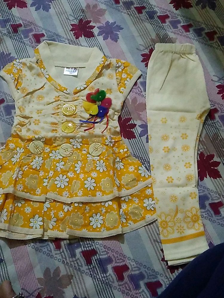 Baby Girl Frock And Legging