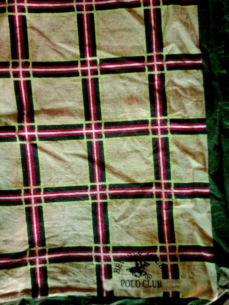Vintage Beverly Hills Polo Club Plaid Handkerchief