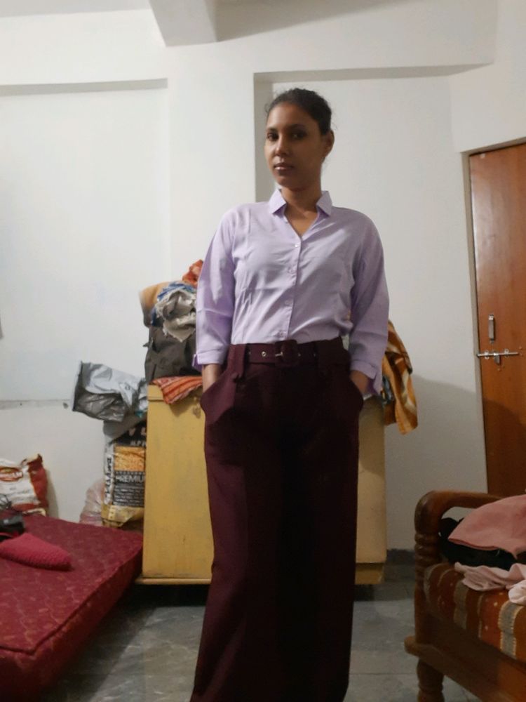 New Formal Pant With Belt For Women Only