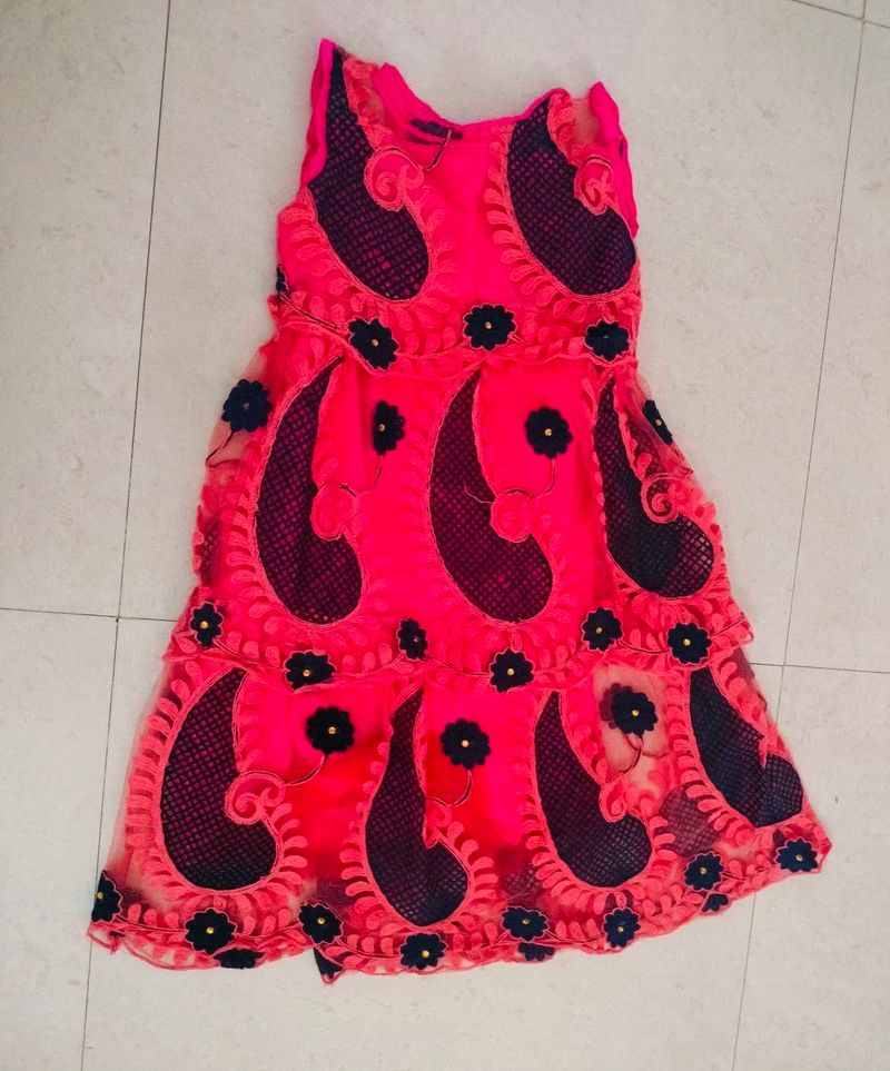 Girls Fully Embroidered Dress
