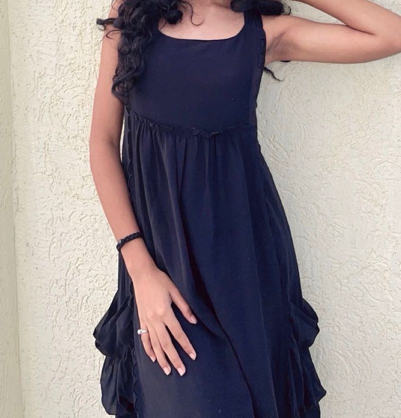 black one peace dress