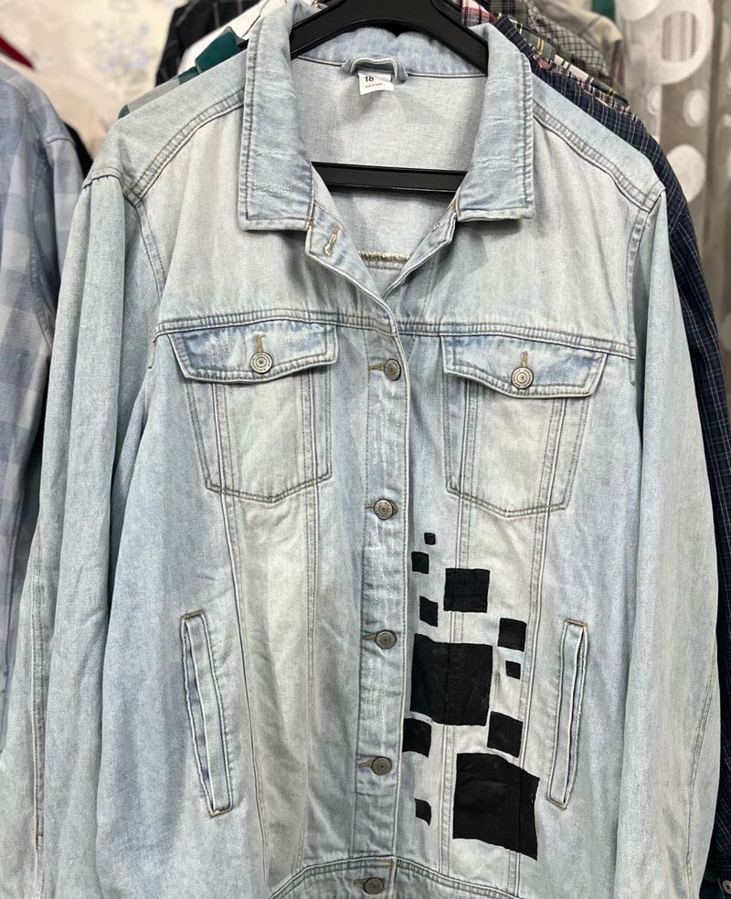 Denim Jacket with Unique Design