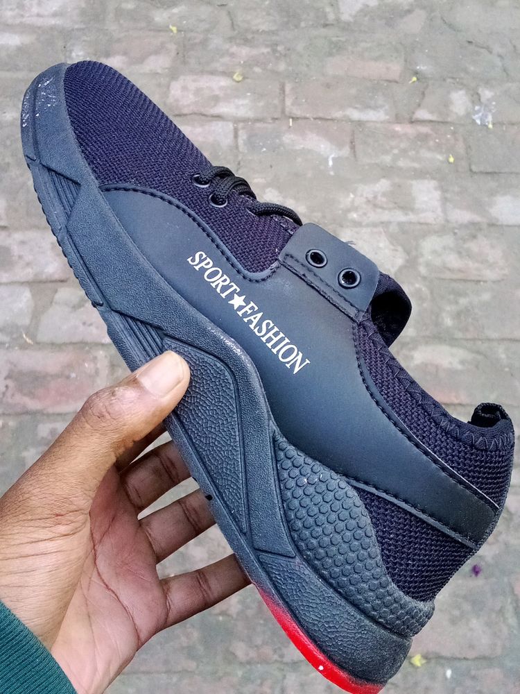 Stylish Black Walking Shoe For Men