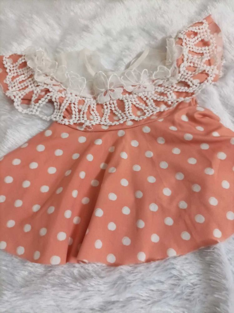 Adorable Off Shoulder Peach Dress