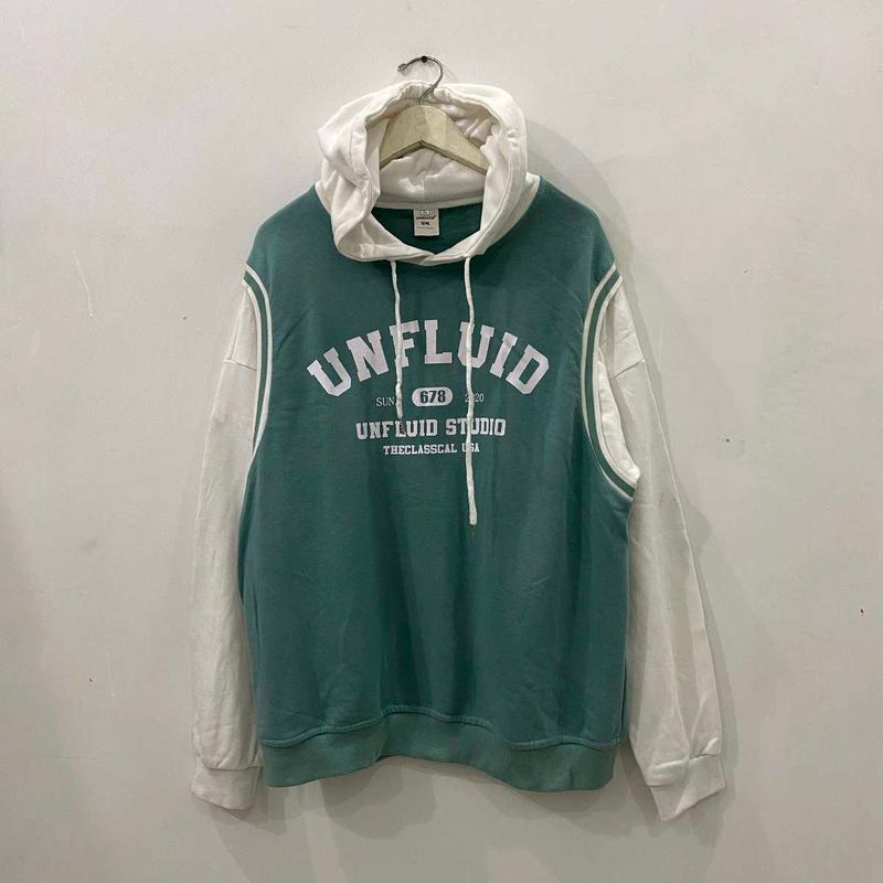UNFLUID Green &amp; White Hoodie