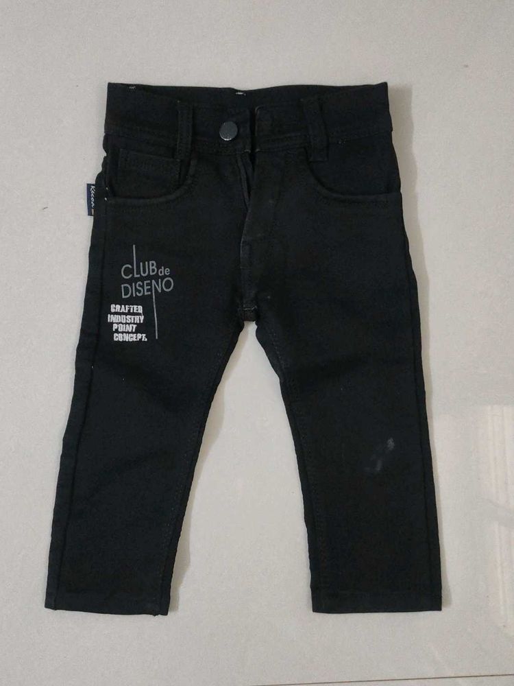 Boy&#39;s Black Denim Pants