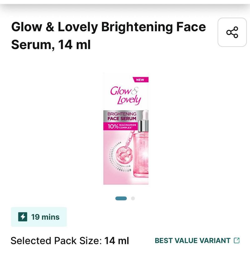 Combo Brightening Face Serum And Glassbright Cream