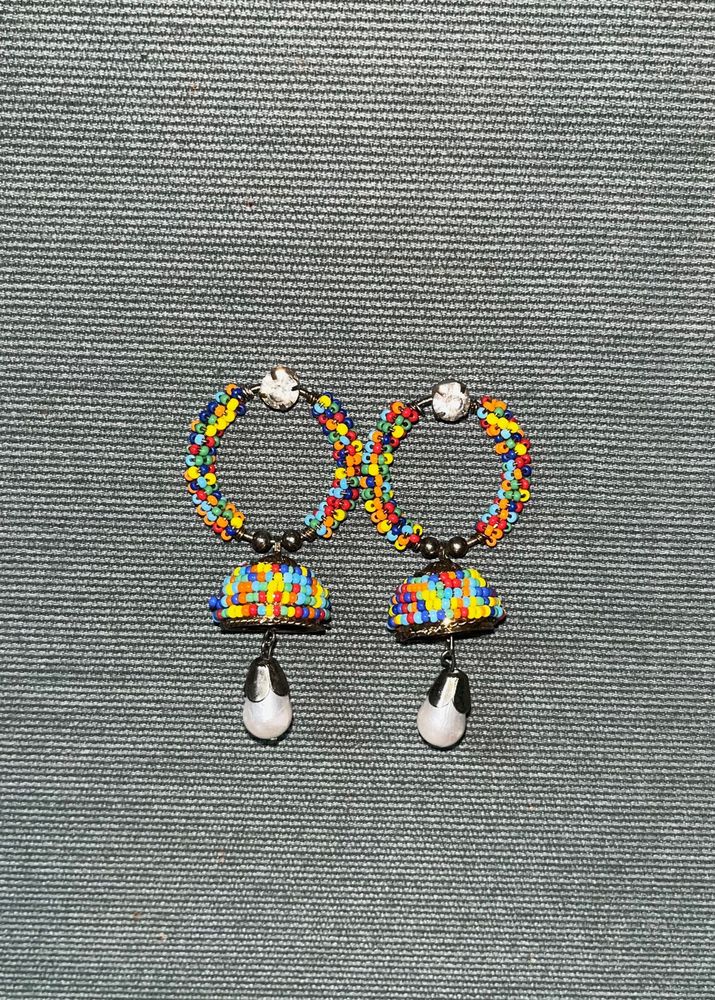 Beaded Jhumka Earrings