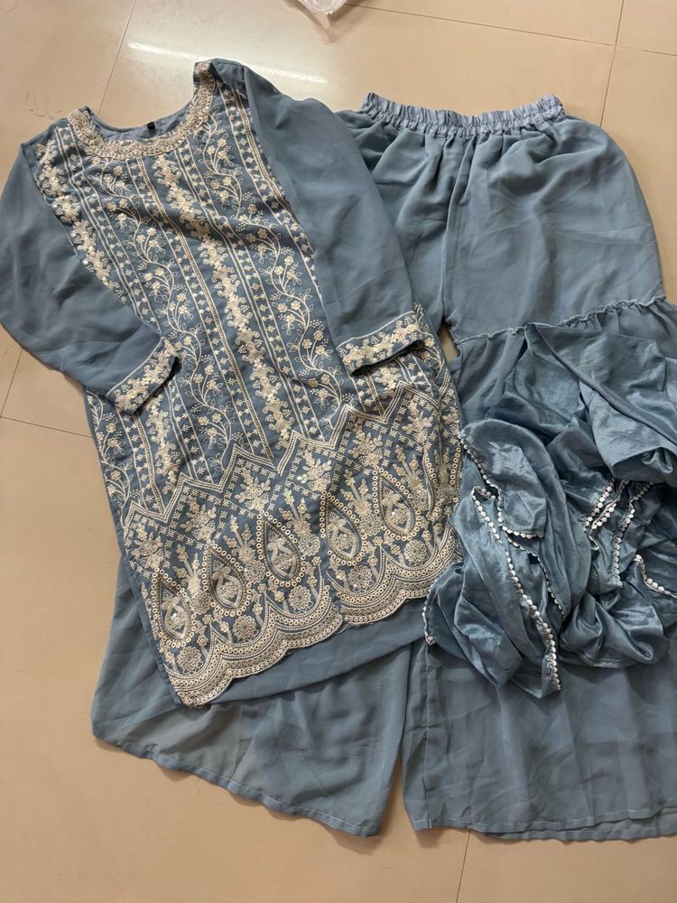 sky blue colour garara