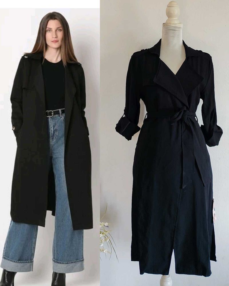 Elegant Black Trench Coat