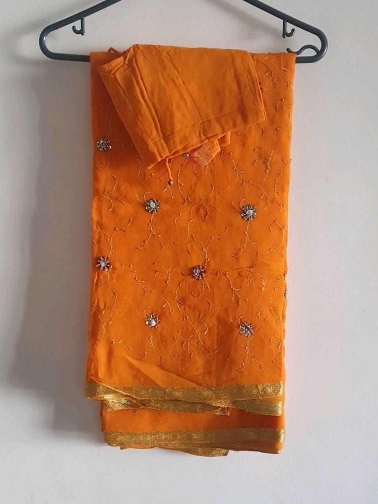 Orange Saree