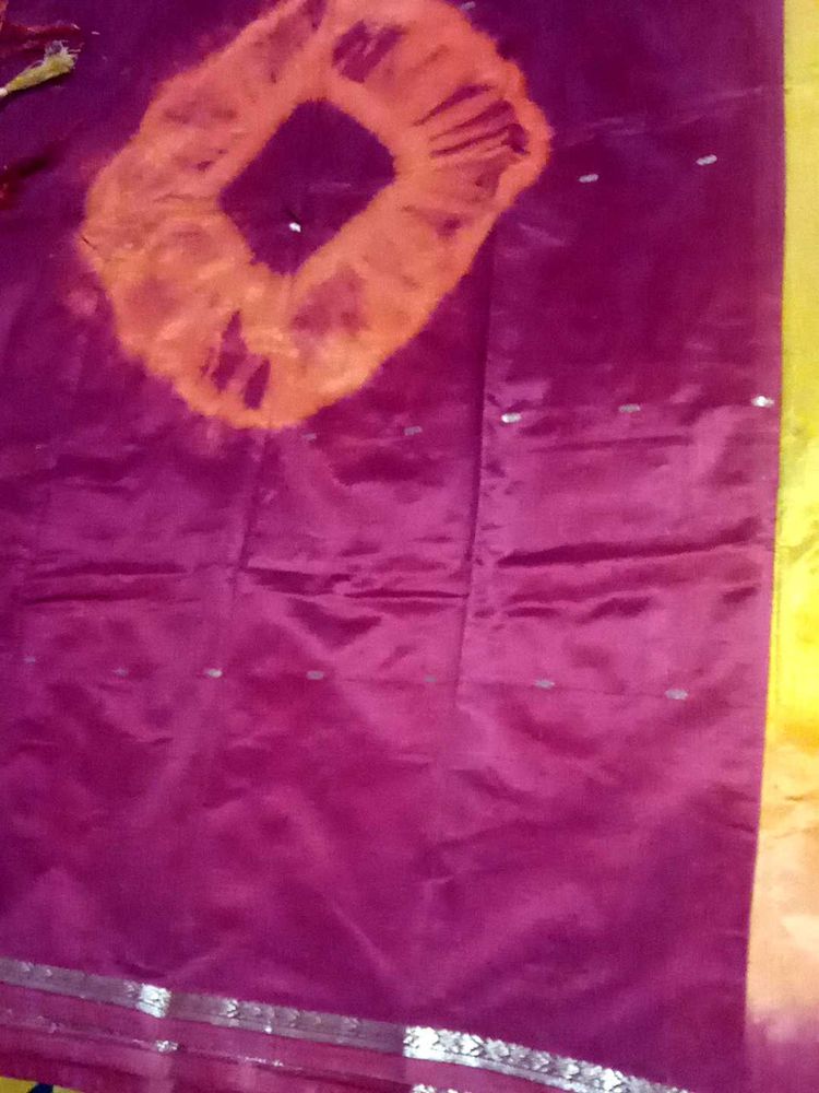 Magenta &amp; Orange Saree