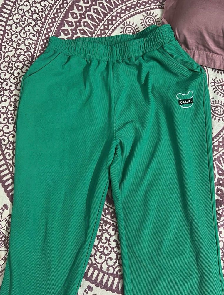 Green Casual Joggers