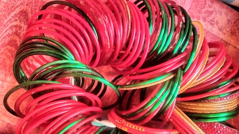 Mirror Bangles Green And Red Every Size