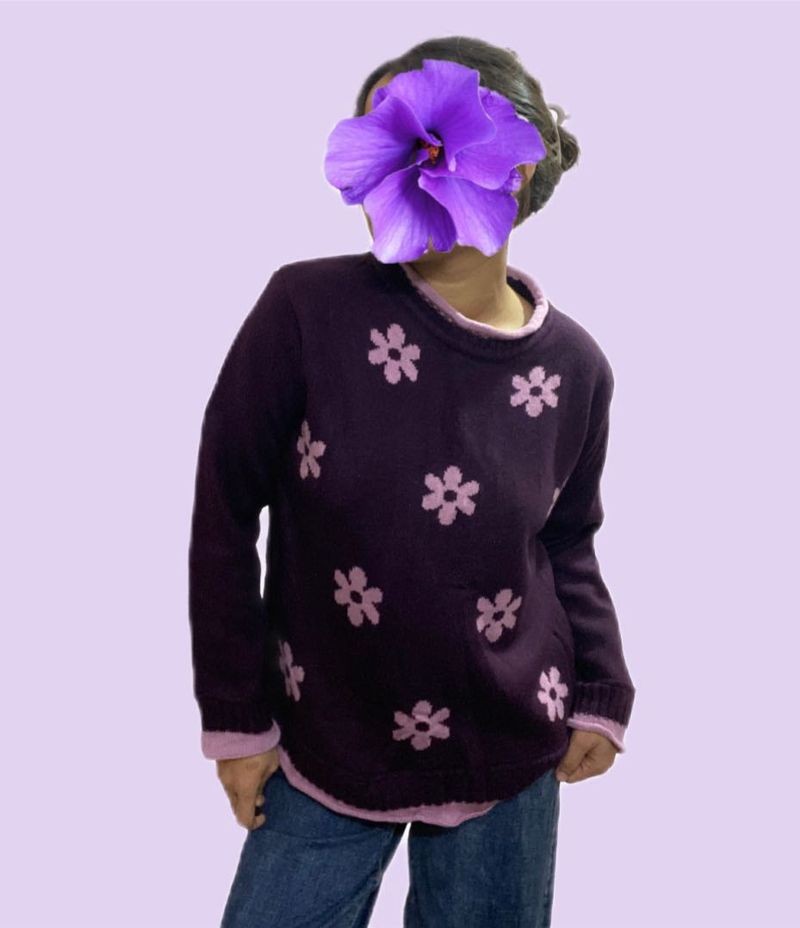 Floral Knit Sweater