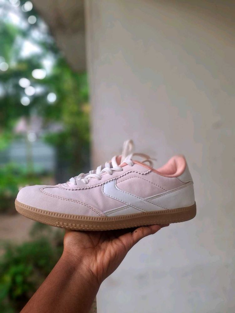 Pink Suede Sneakers