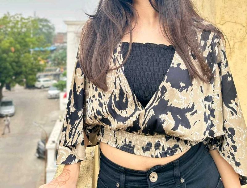 Stylish Animal Print Crop Top