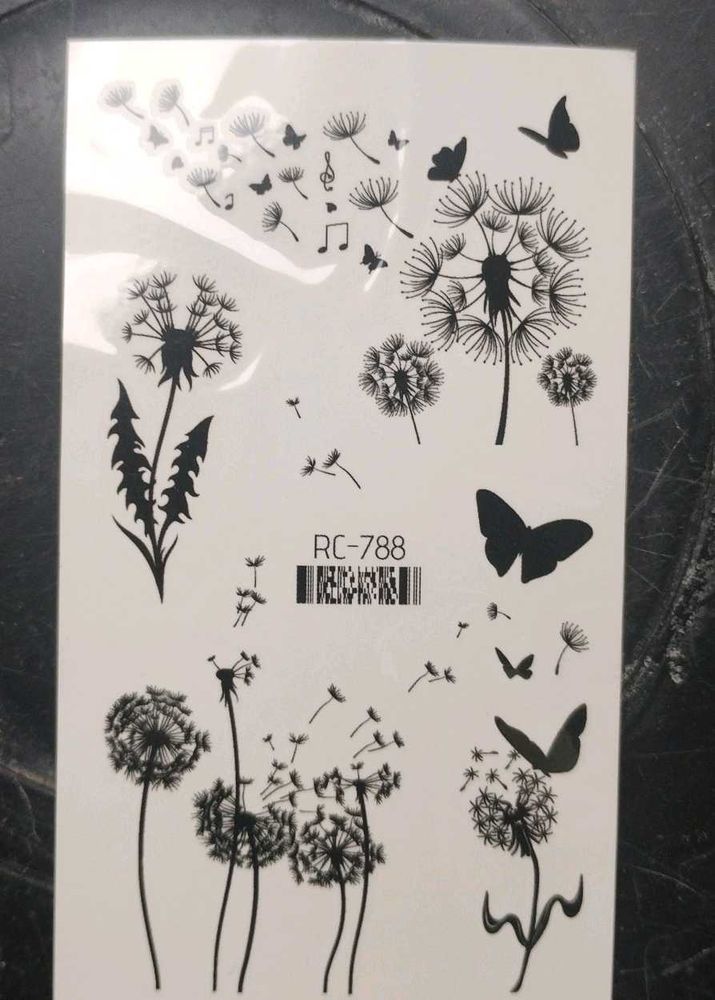 Temporary tattoo- Butterfly and flower