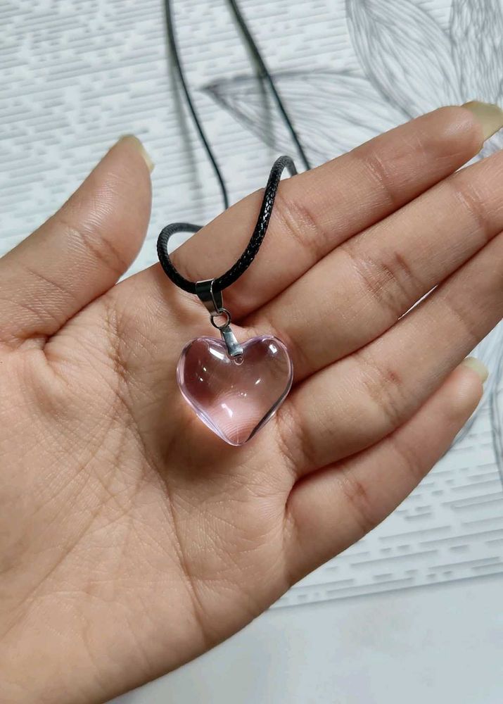 Baby Pink Heart Pendant Necklace