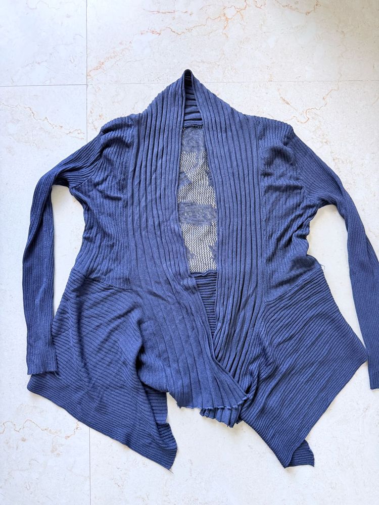 Blue Knit Cardigan