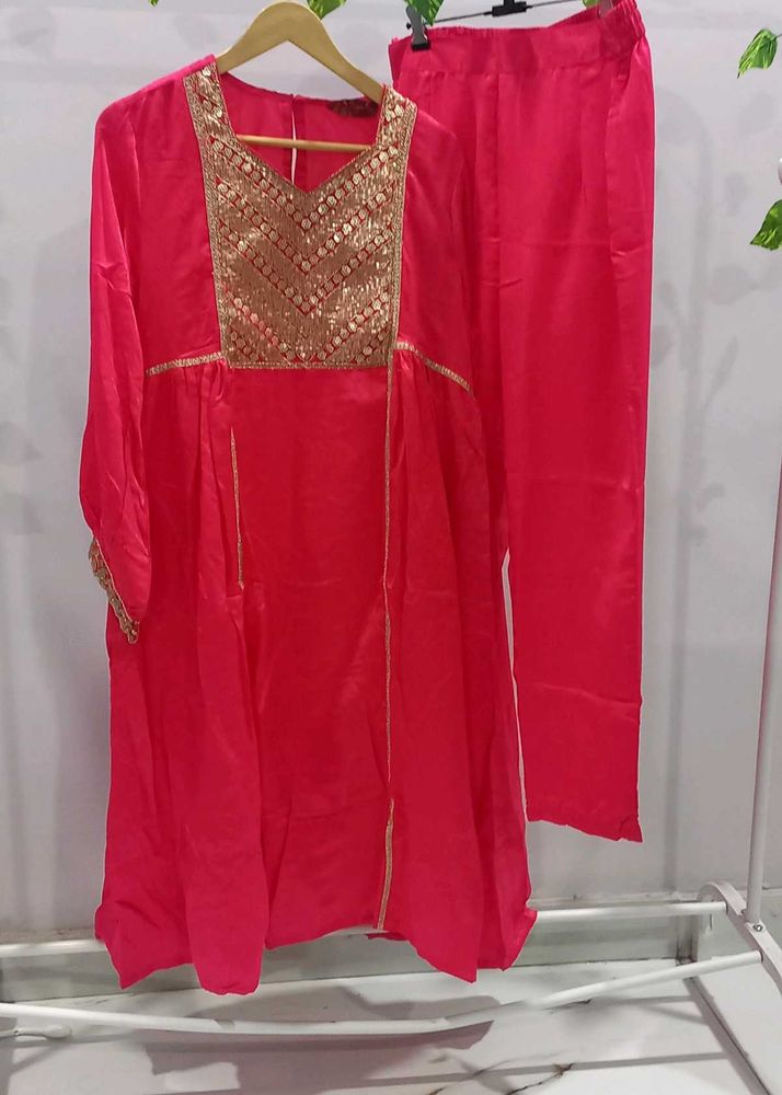 Heavy golden Sequins suit set