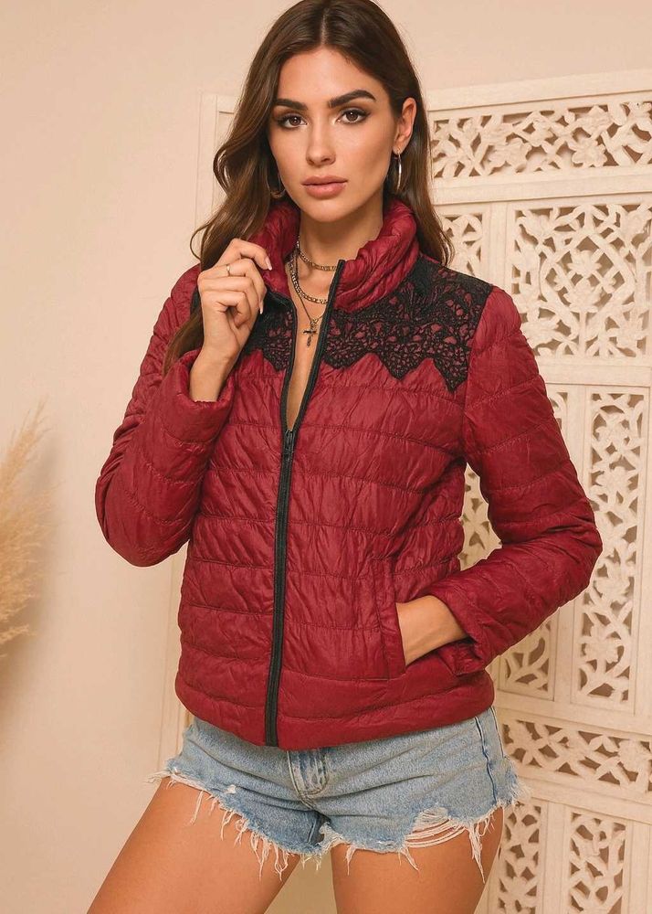 🎁Buy1 Get1 Free Chic Red Quilted Bomper Jacket