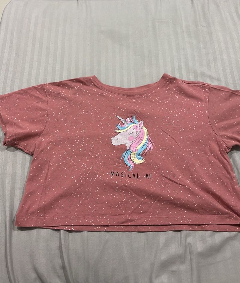 Magical AF Unicorn Crop Top