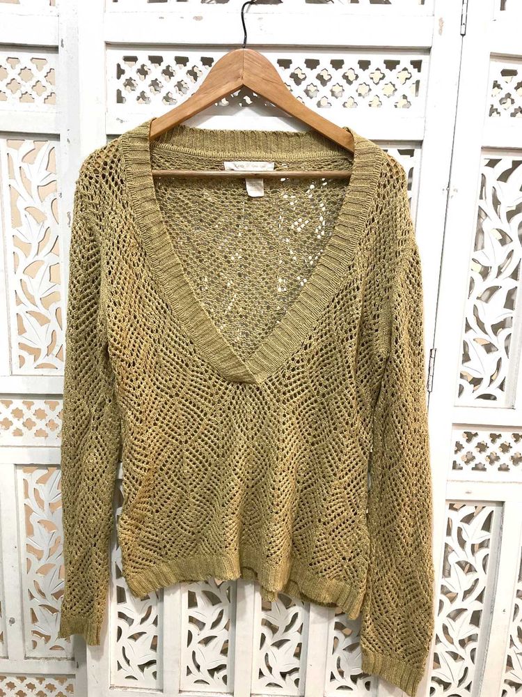 ✈️Imported Karen Knit V Neck Sweater C