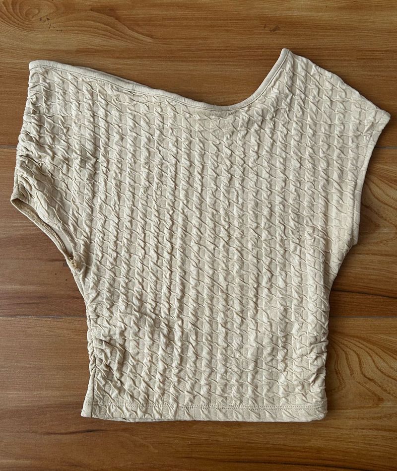 Textured Beige Top