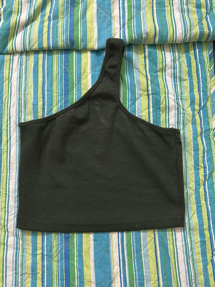 Olive Green Crop Top