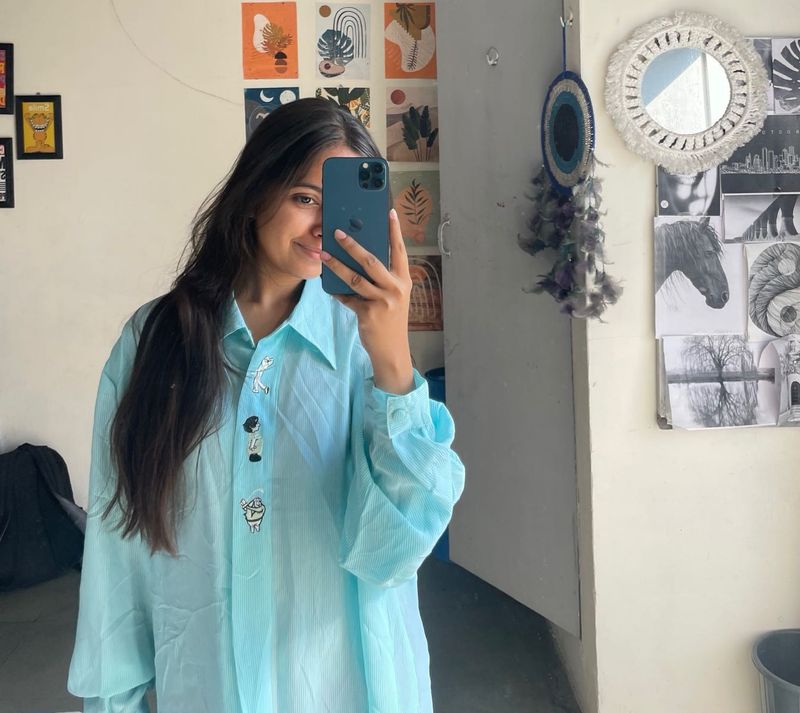 Blue Summer Slip Shirt