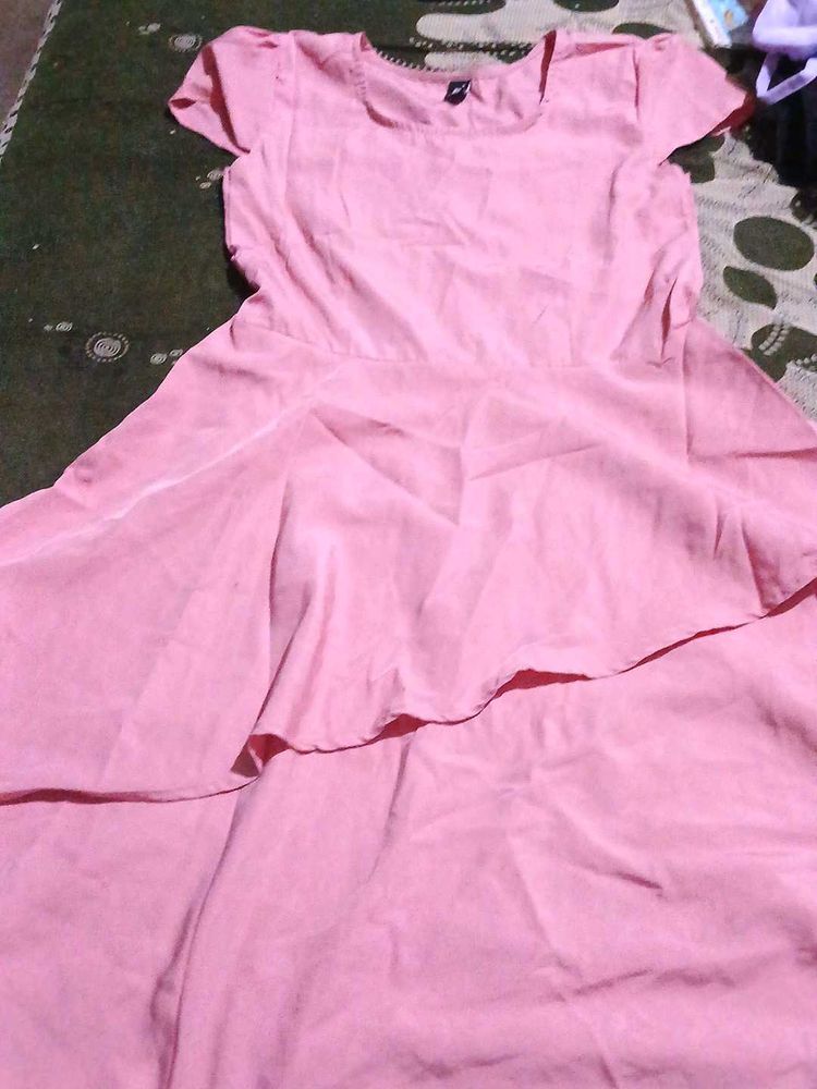 Pink High-Low Dress