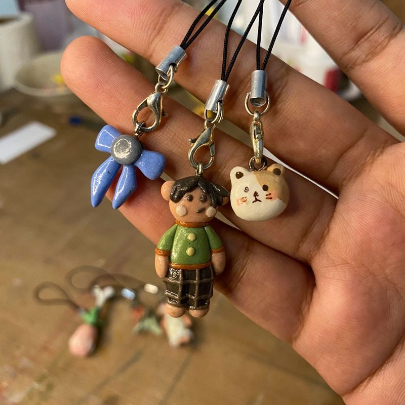Set of 3 Clay Charms