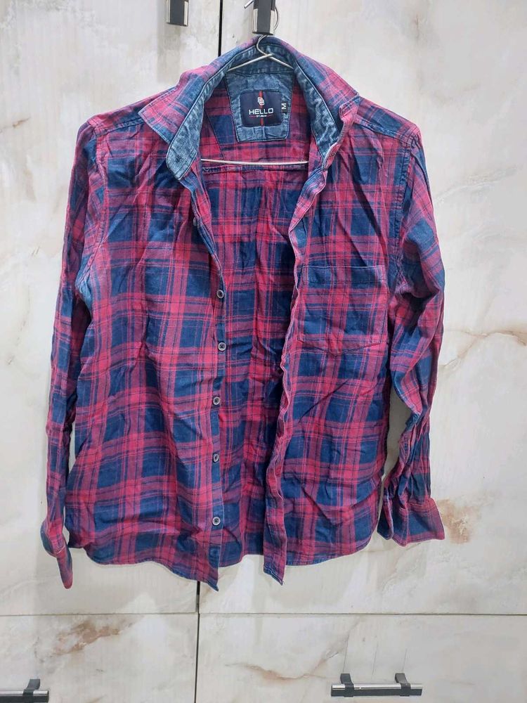Red &amp; Blue Checked Shirt with box