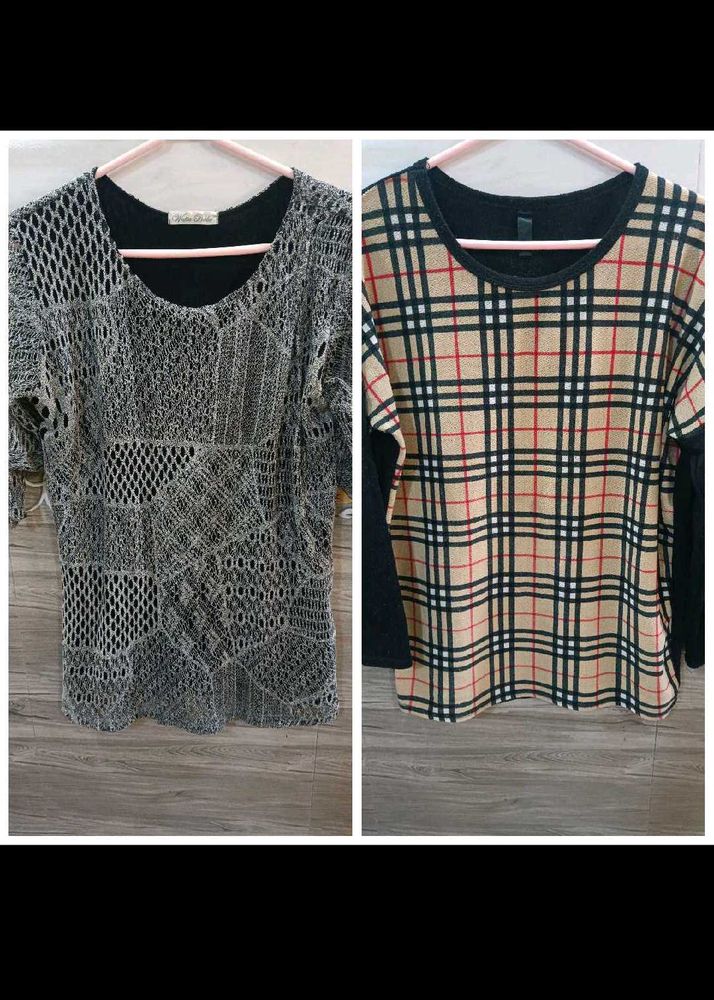 Combo Mesh Top &amp; Oversized T-shirt