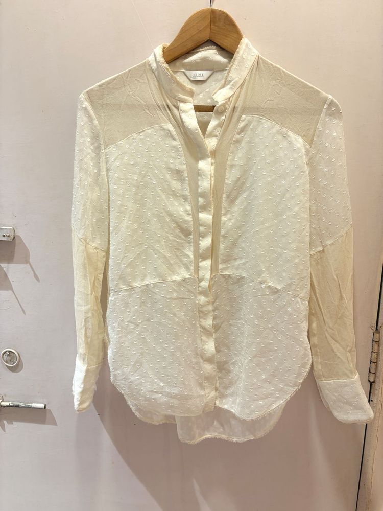 Elegant ELVI Cream Shirt