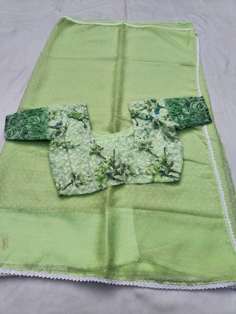 C Green Saree