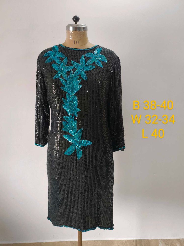 Vintage Sequin Party Dress